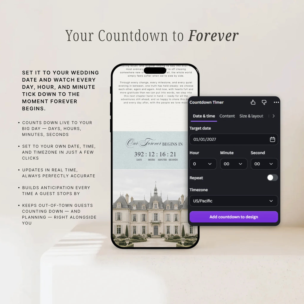 Powder Blue Wedding Website - Elysian Series