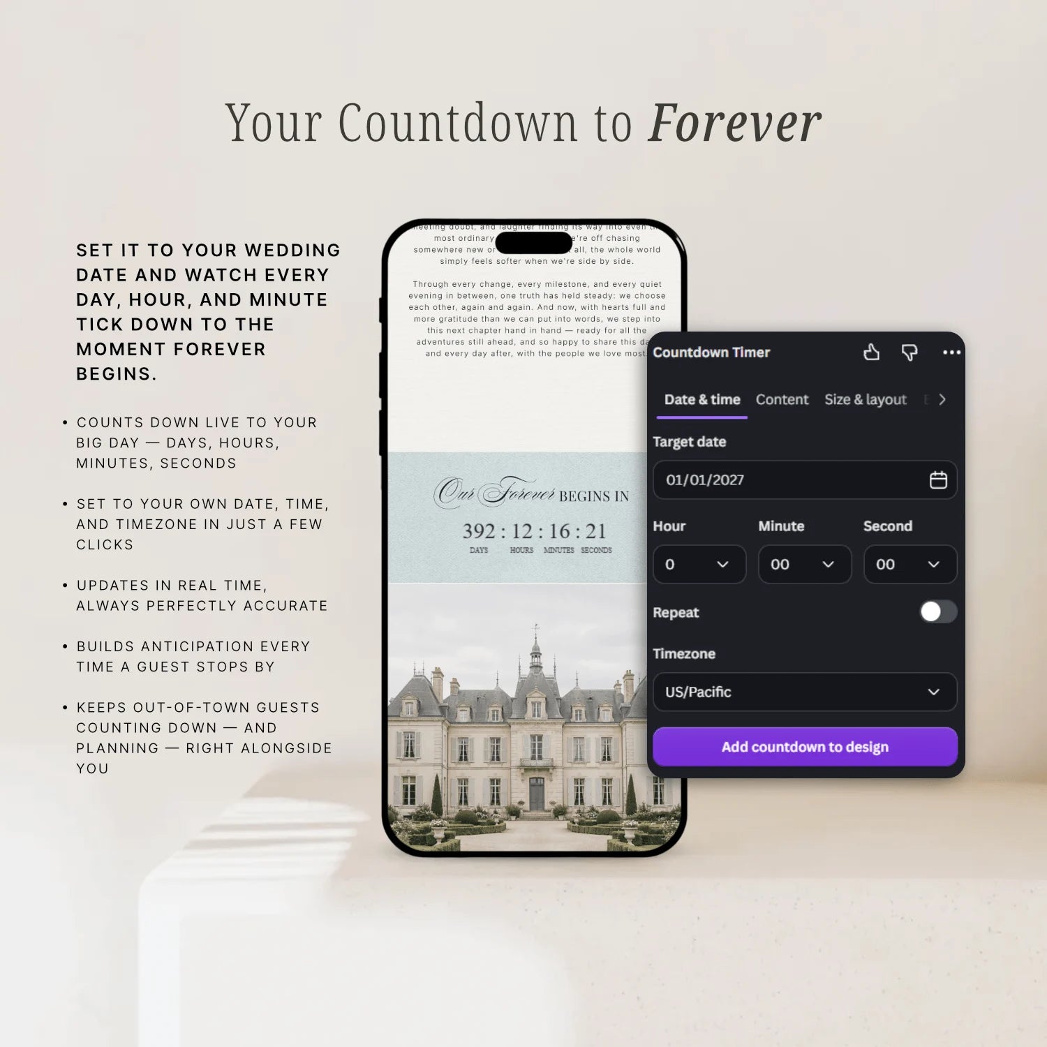 Powder Blue Wedding Website - Elysian Series