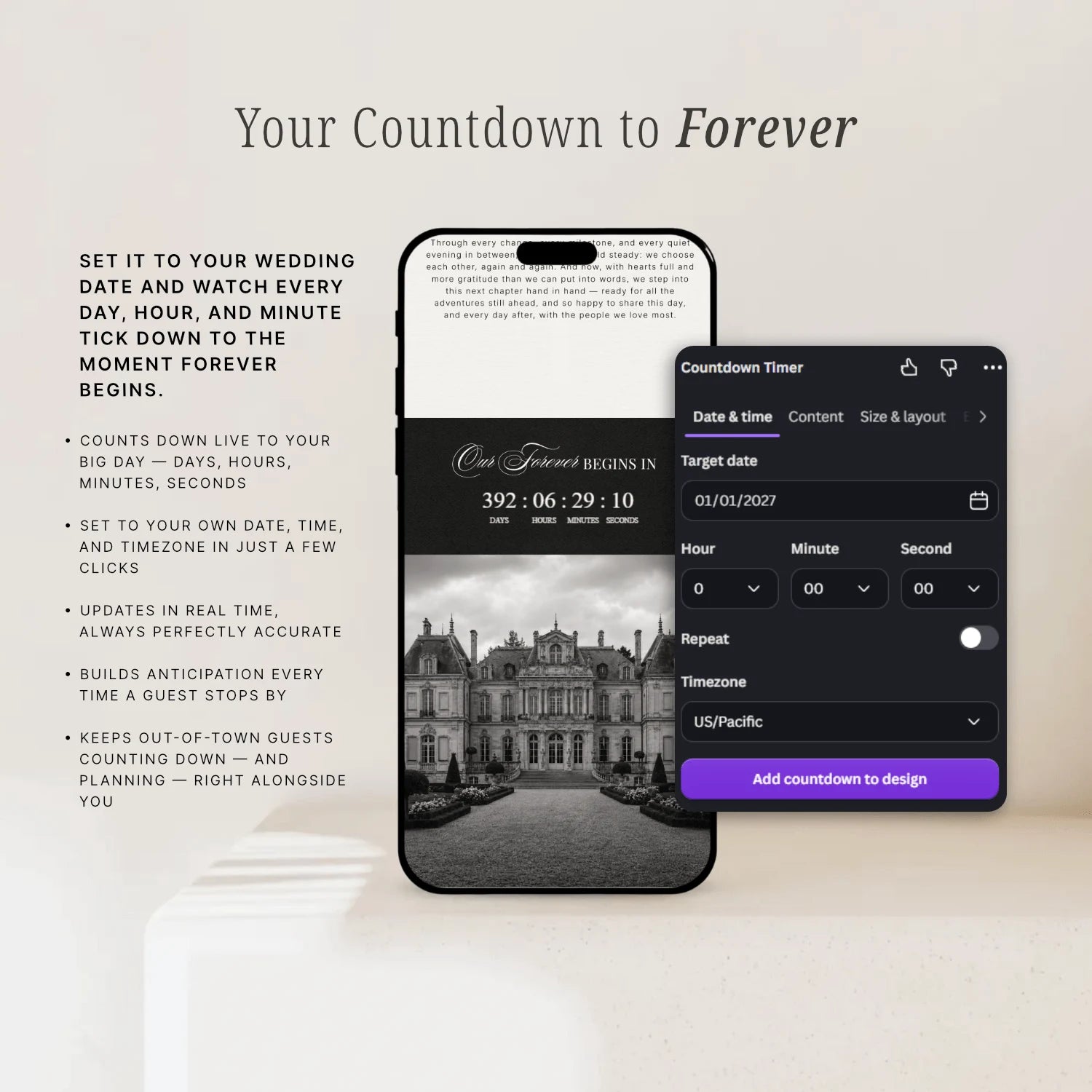 Onyx Wedding Website - Elysian Series