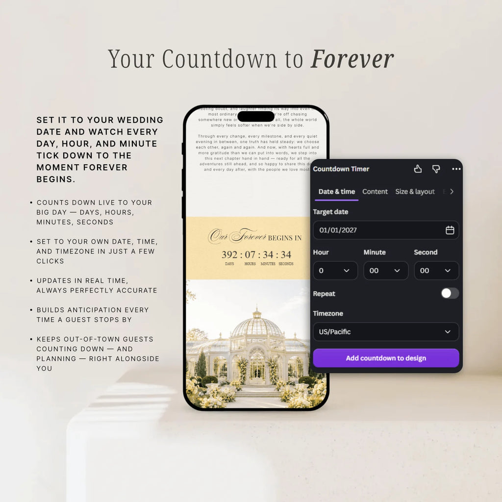 Pastel Yellow Wedding Website - Elysian Series