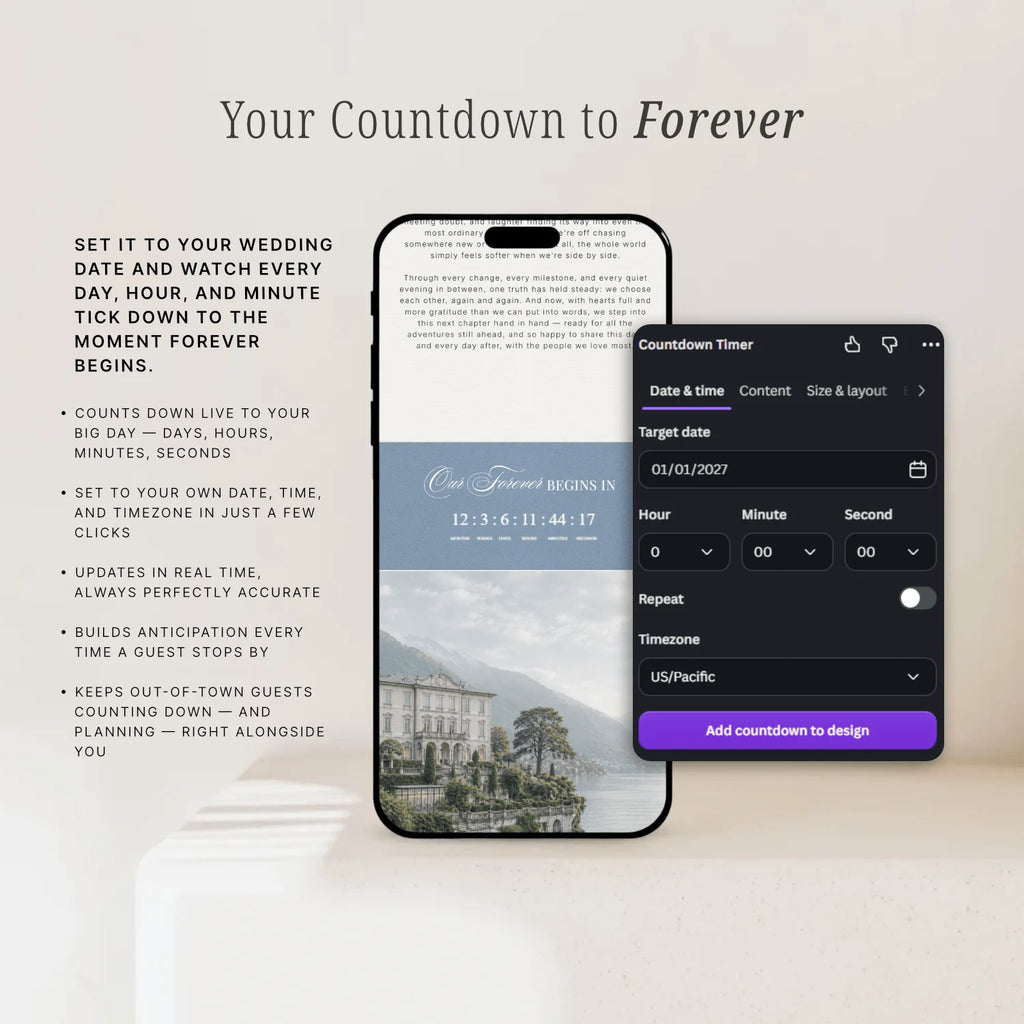 Dusty Blue Wedding Website - Elysian Series