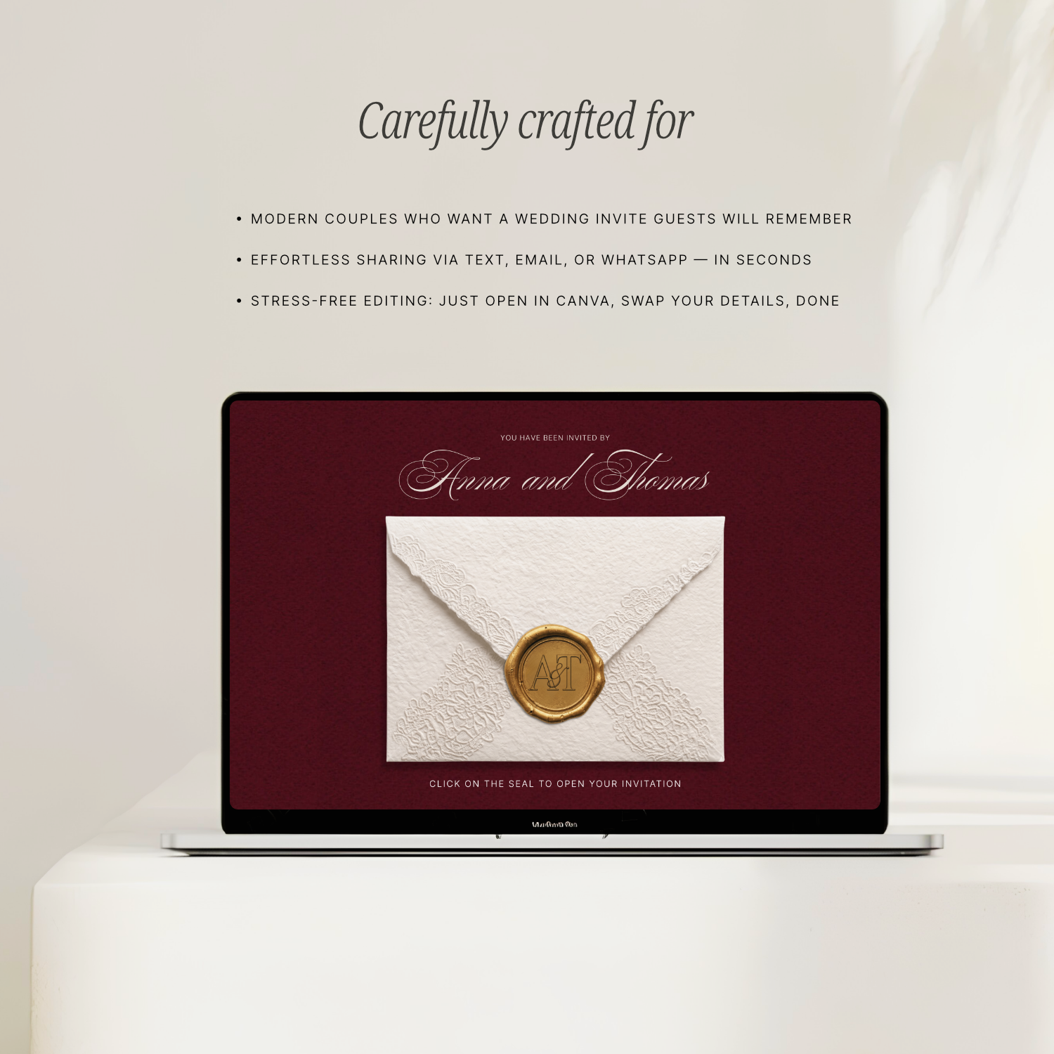 Elysian Series - Burgundy Wedding Website Edition