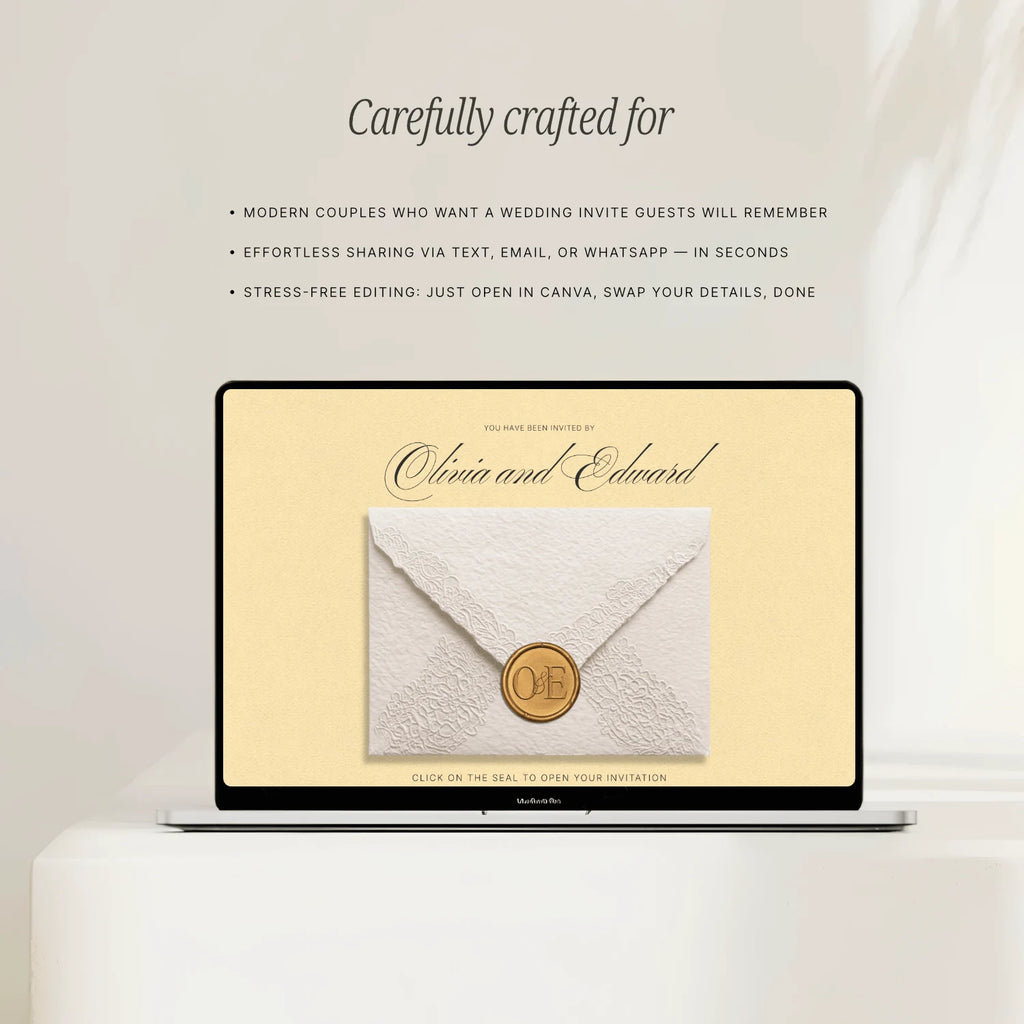 Pastel Yellow Wedding Website - Elysian Series