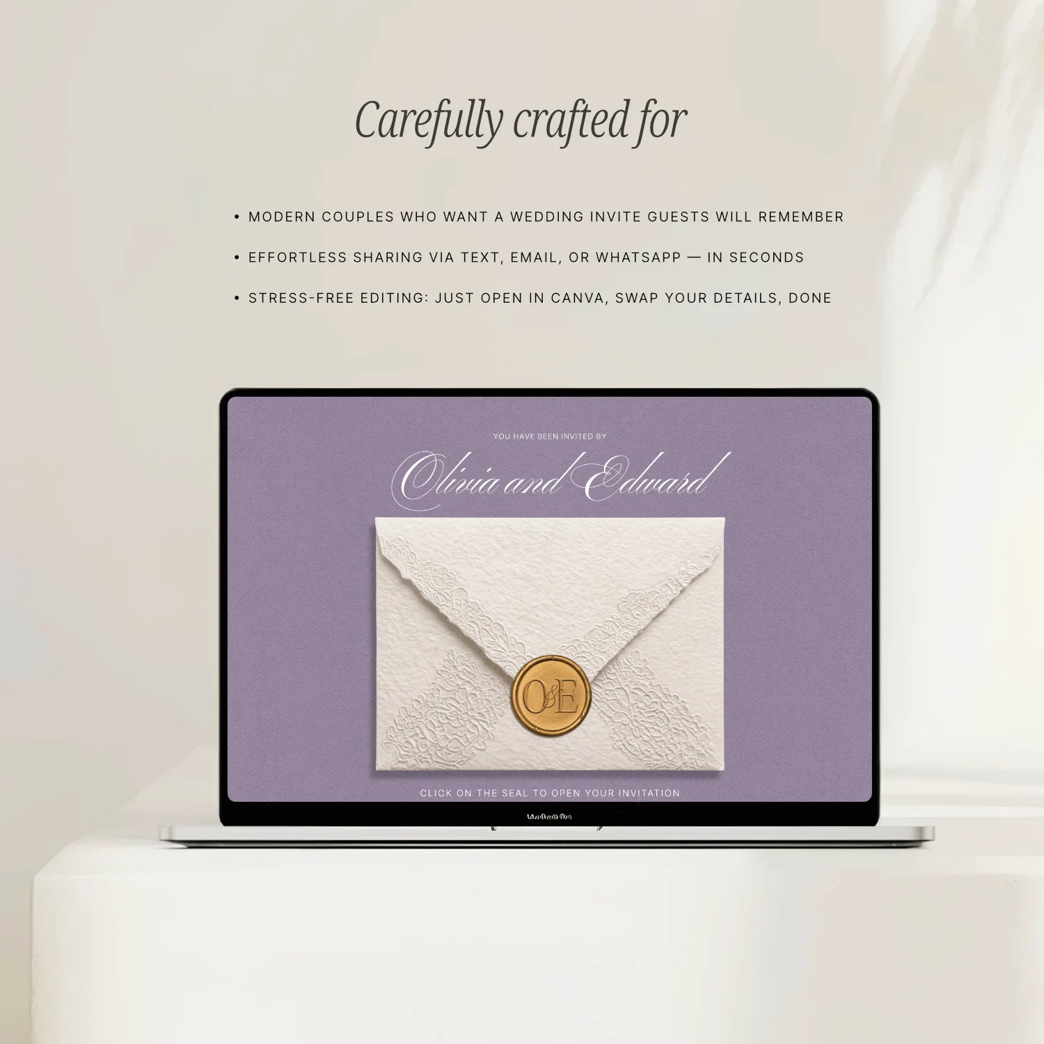 Lavender Wedding Website - Elysian Series