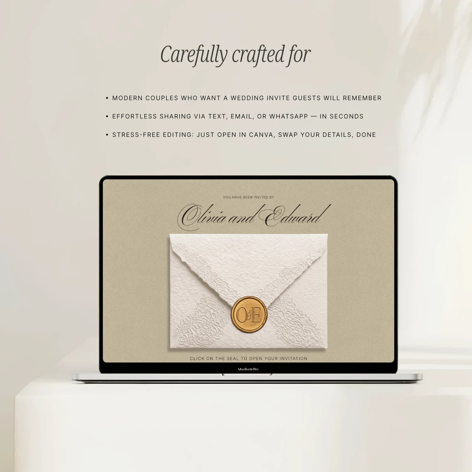 Champagne Beige Wedding Website - Elysian Series