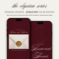 Elysian Series - Burgundy Wedding Website Edition