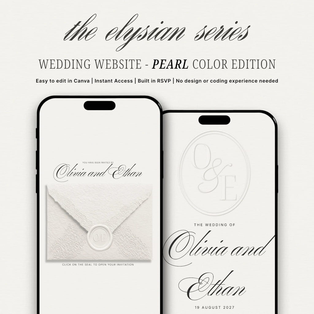 Pearl Wedding Website - Elysian Series