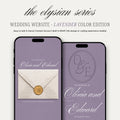 Lavender Wedding Website - Elysian Series