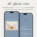 Dusty Blue Wedding Website - Elysian Series