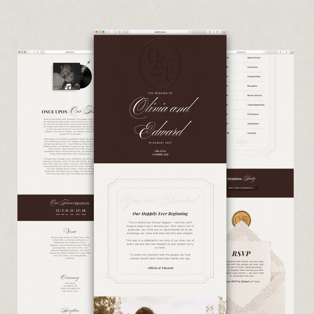 Chestnut Wedding Website - Elysian Series