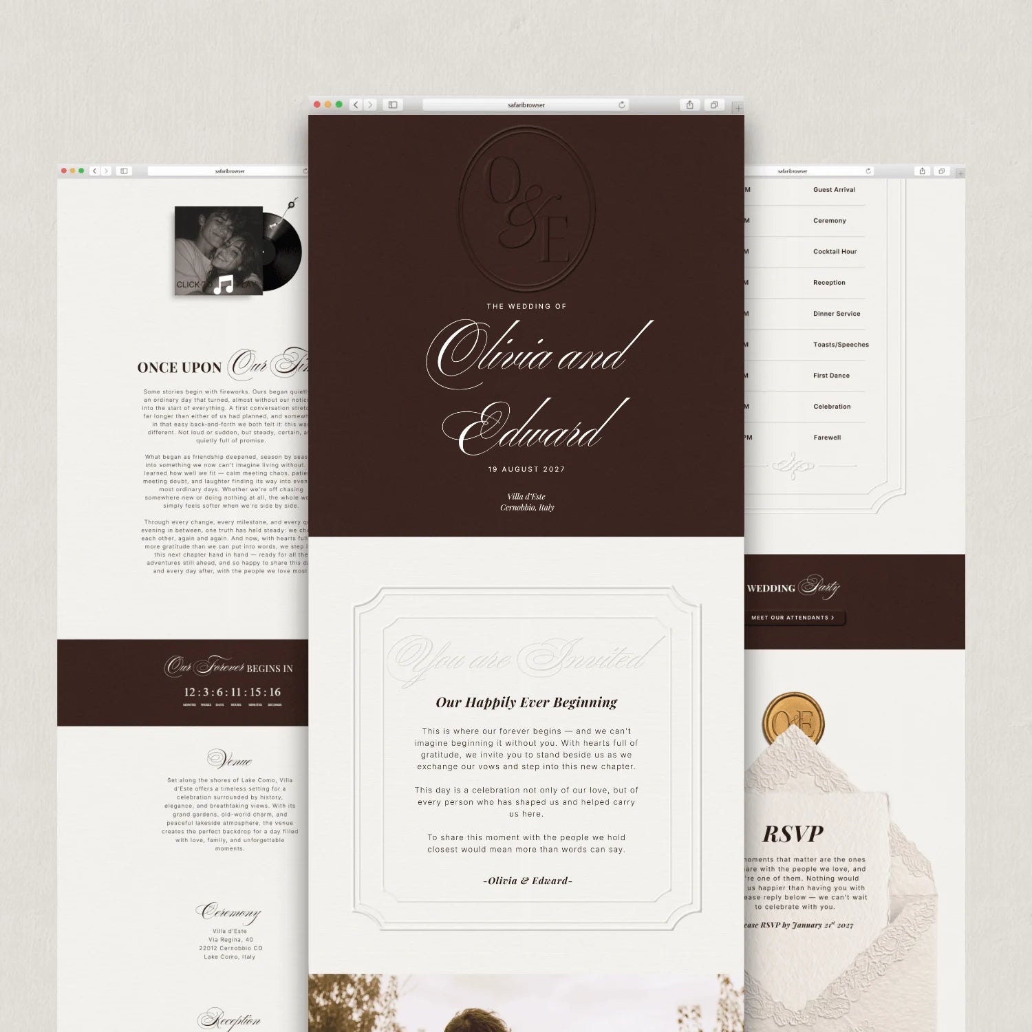 Chestnut Wedding Website - Elysian Series
