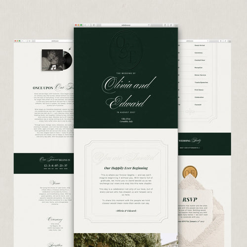 Cypress Green Wedding Website - Elysian Series