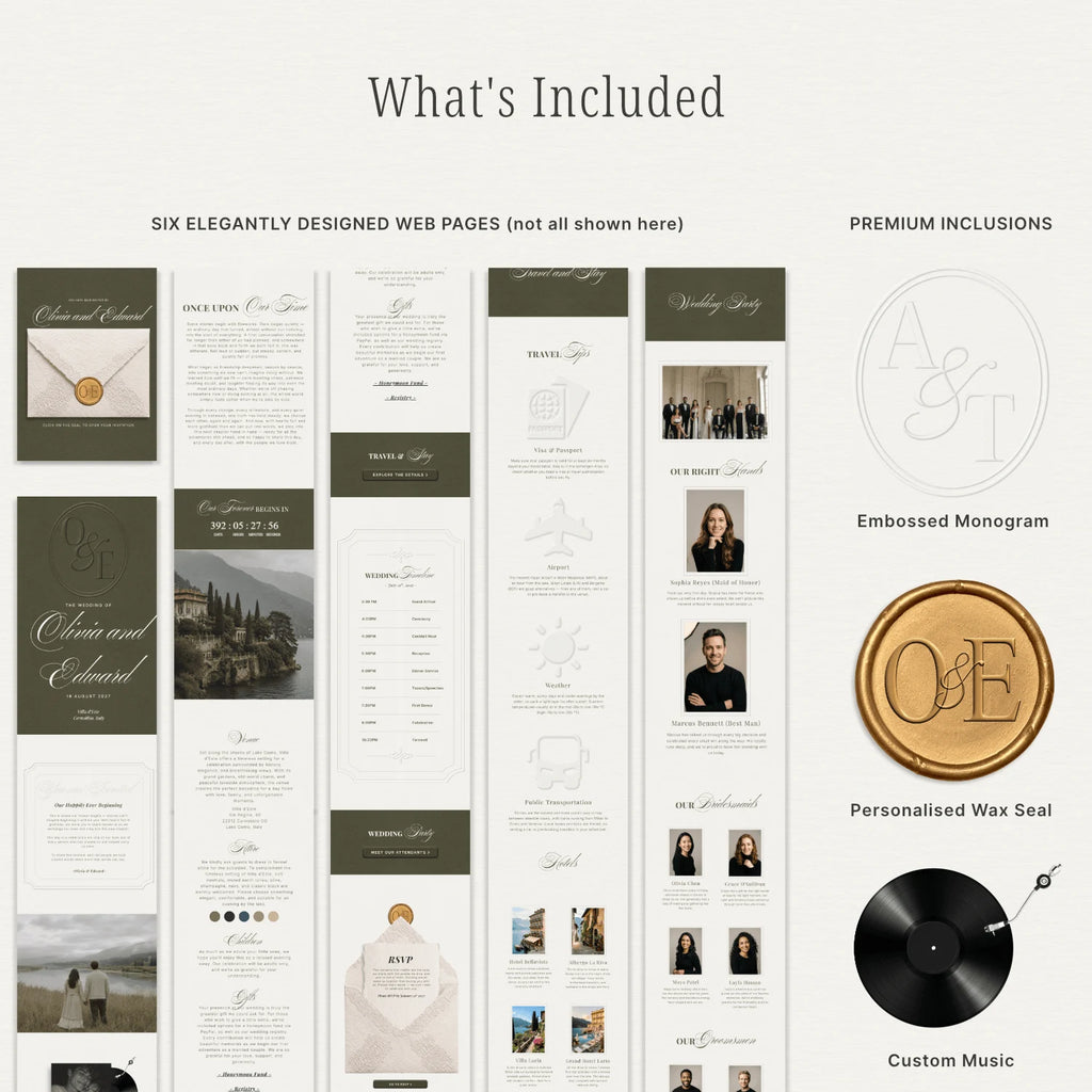 Sage Wedding Website - Elysian Series