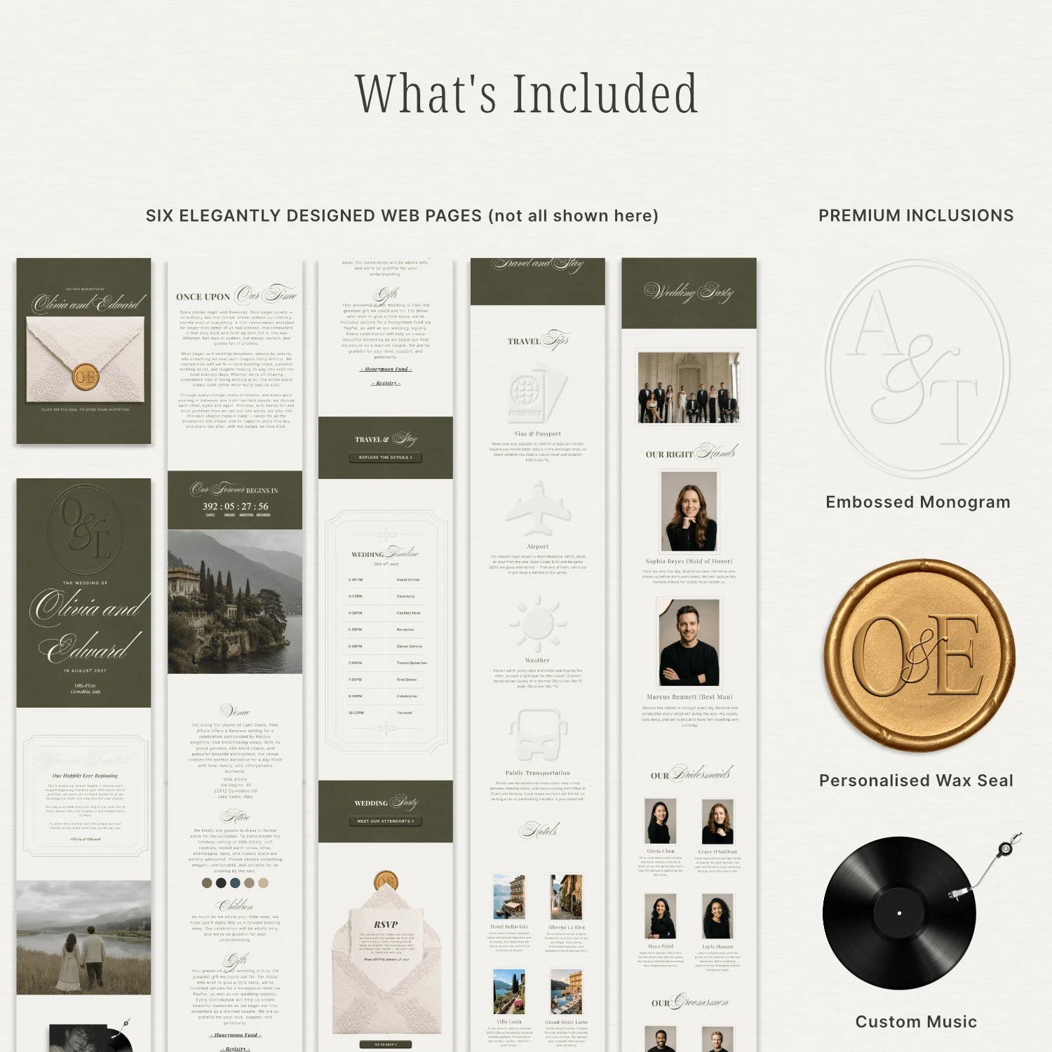 Sage Wedding Website - Elysian Series