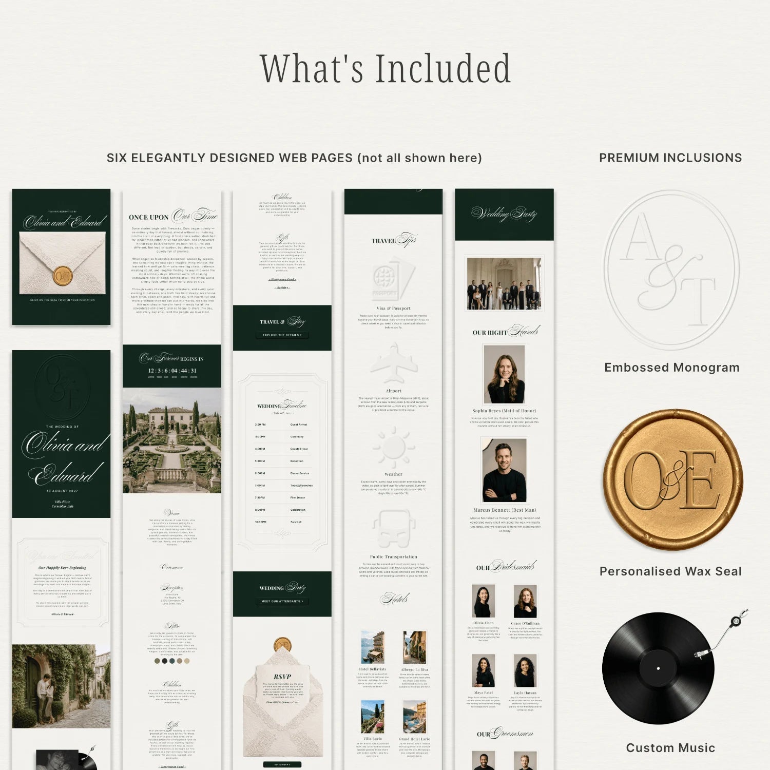 Cypress Green Wedding Website - Elysian Series