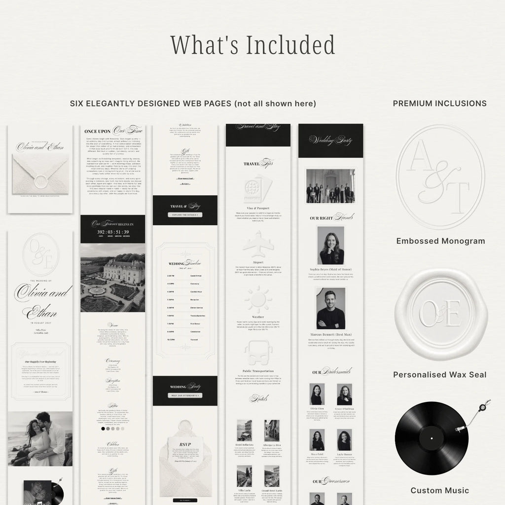 Pearl Wedding Website - Elysian Series