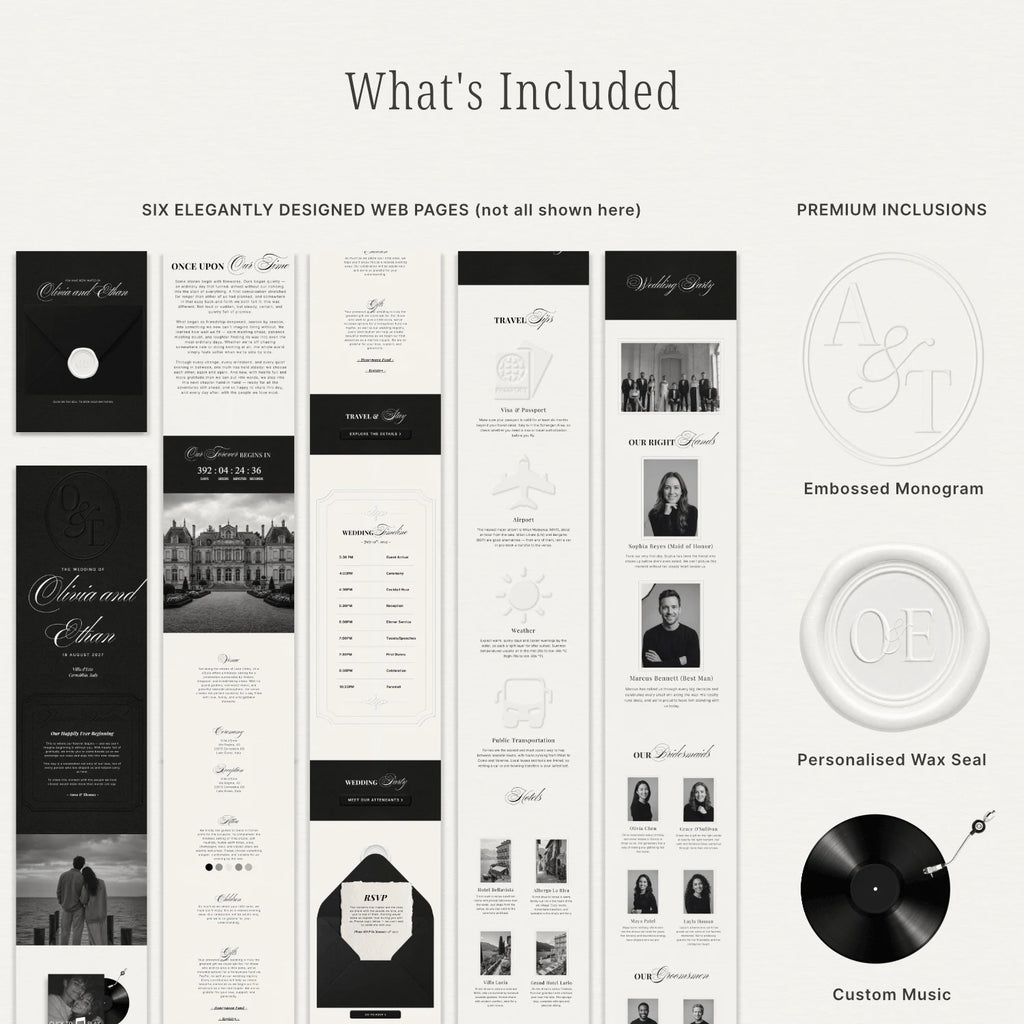 Onyx Wedding Website - Elysian Series