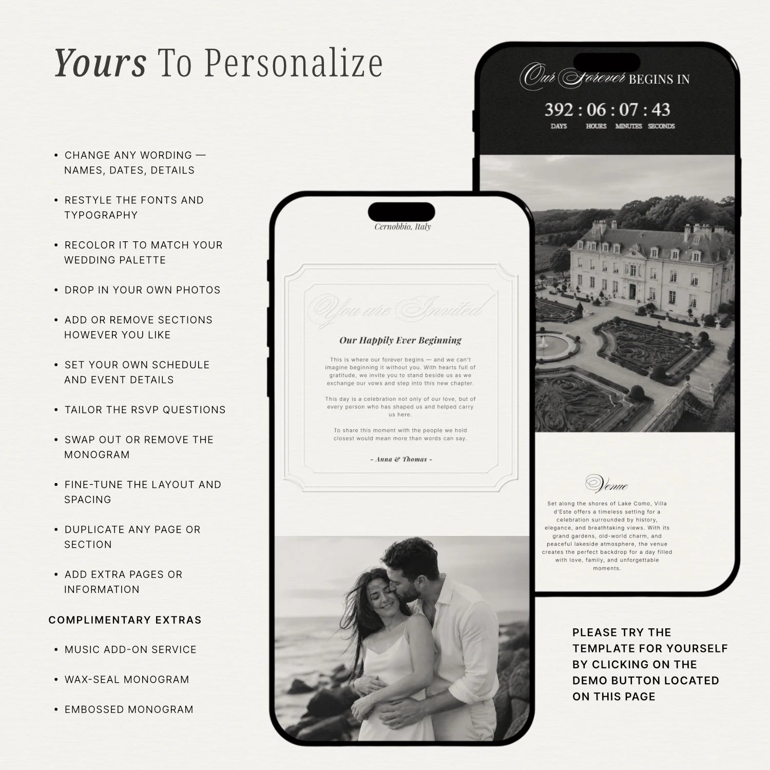Pearl Wedding Website - Elysian Series
