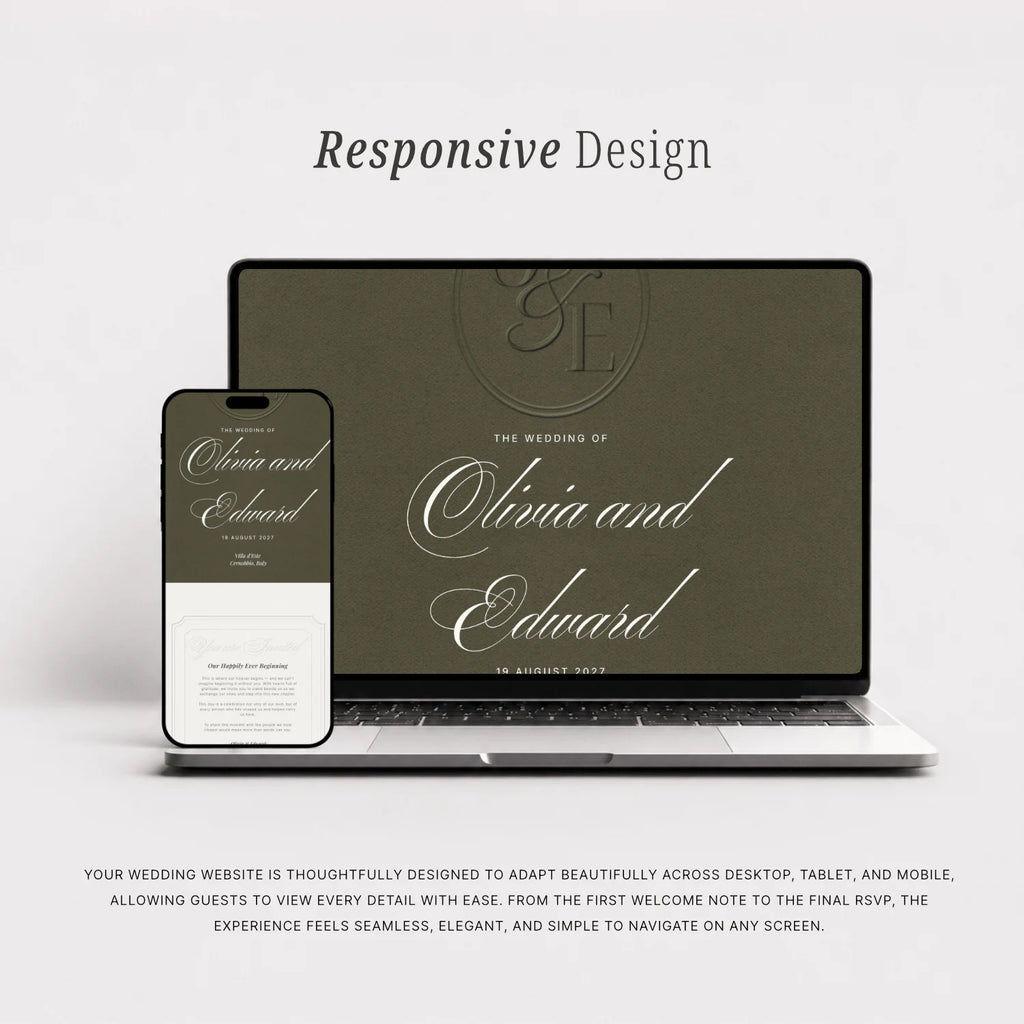 Sage Wedding Website - Elysian Series