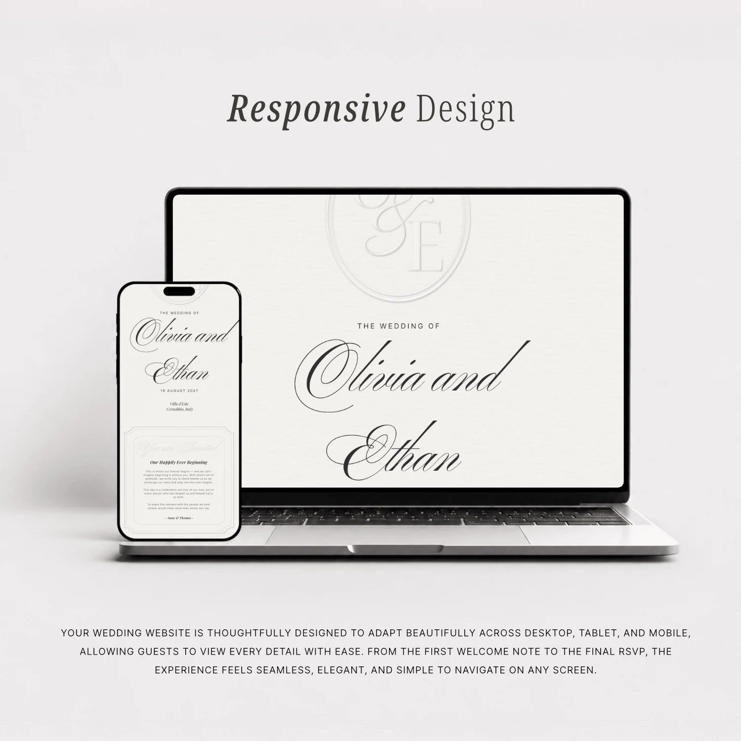 Pearl Wedding Website - Elysian Series