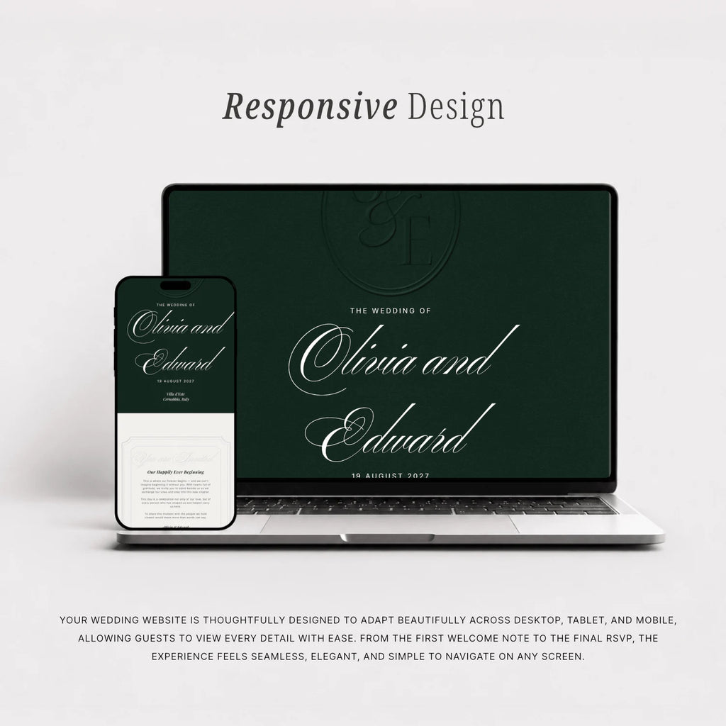Cypress Green Wedding Website - Elysian Series