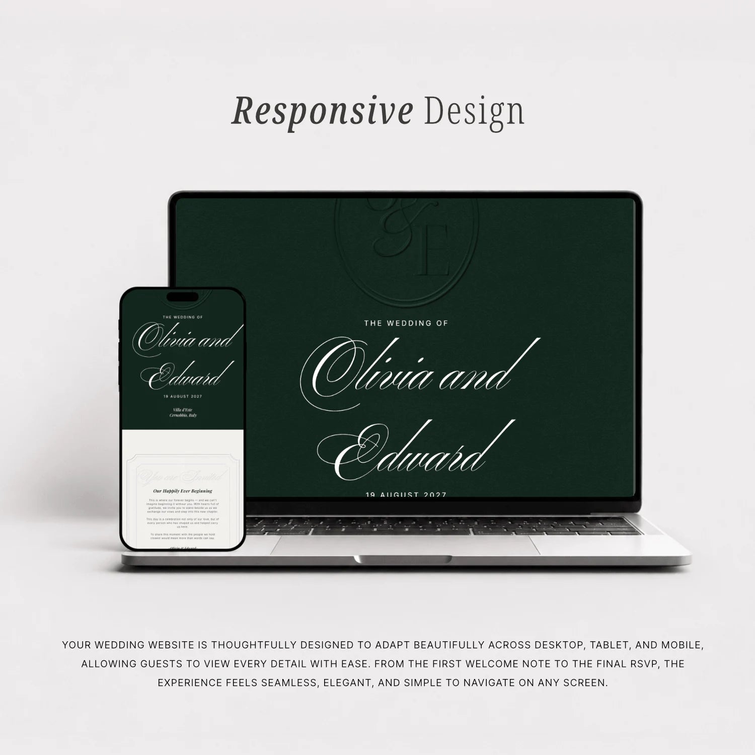 Cypress Green Wedding Website - Elysian Series