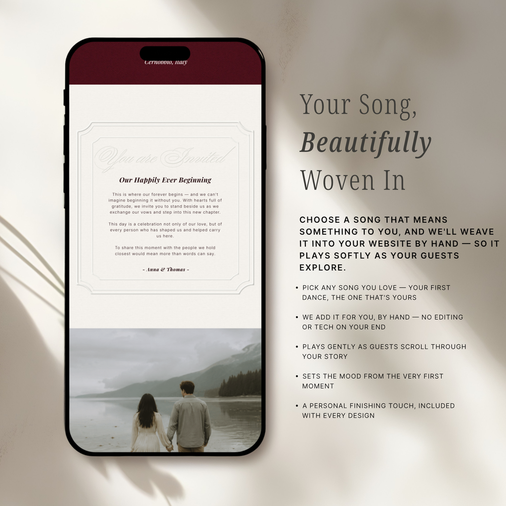 Elysian Series - Burgundy Wedding Website Edition