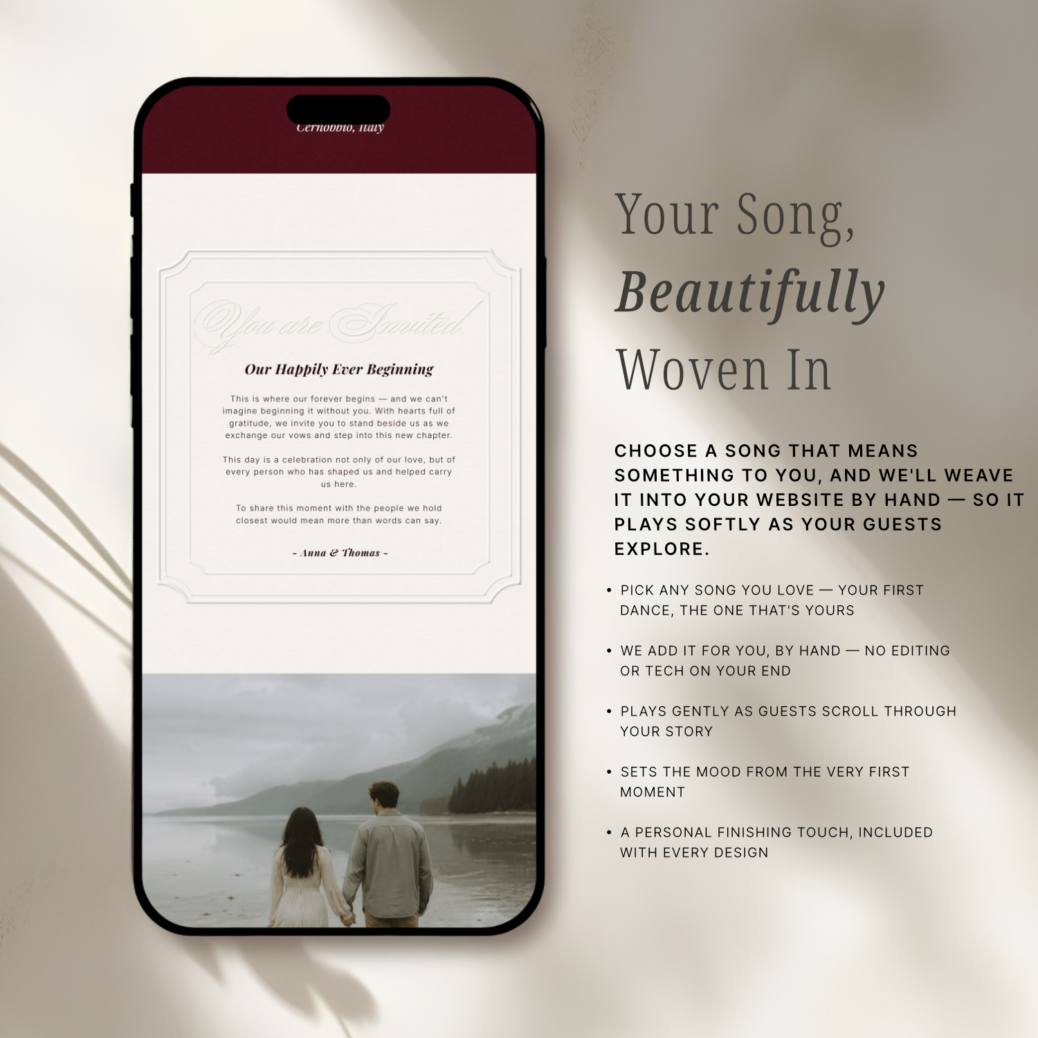 Elysian Series - Burgundy Wedding Website Edition